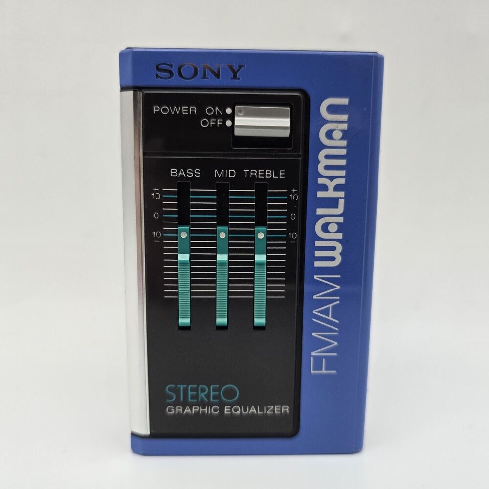 Sony SRF-35W FM/AM Walkman Portable Radio Blue Stereo Graphic EQ – Tested